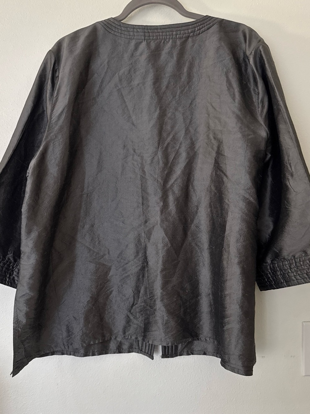 Vintage Silver Asian Inspired Blouse - Picture 2 of 4
